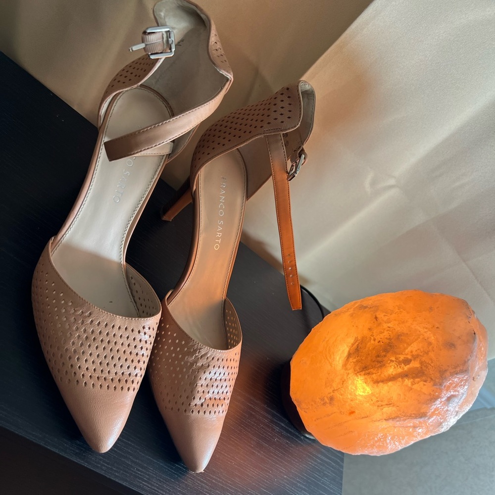 Franco Sarto pink heels. Worn. See pics.